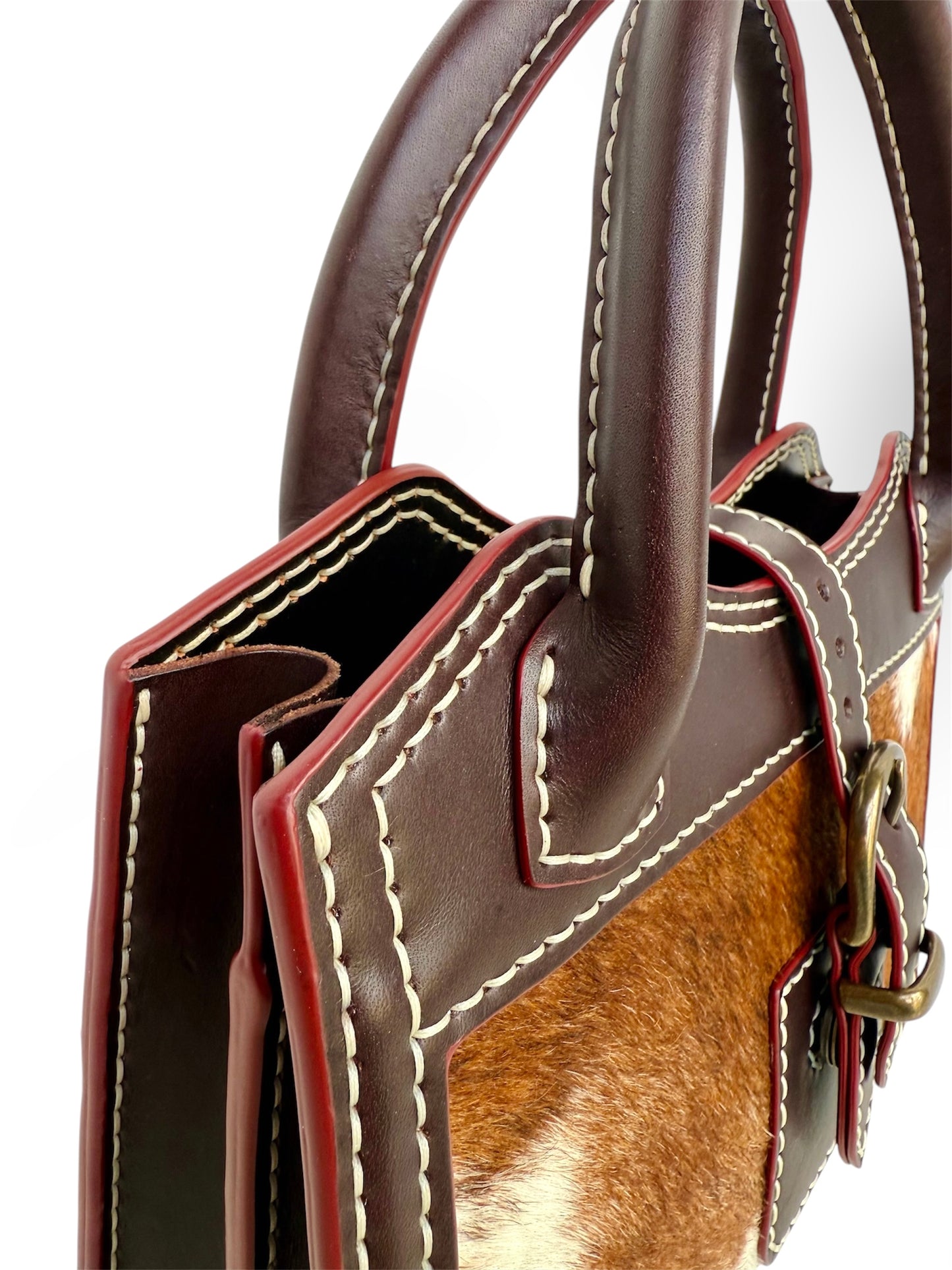 Hair-On-Hide Structure Handbag