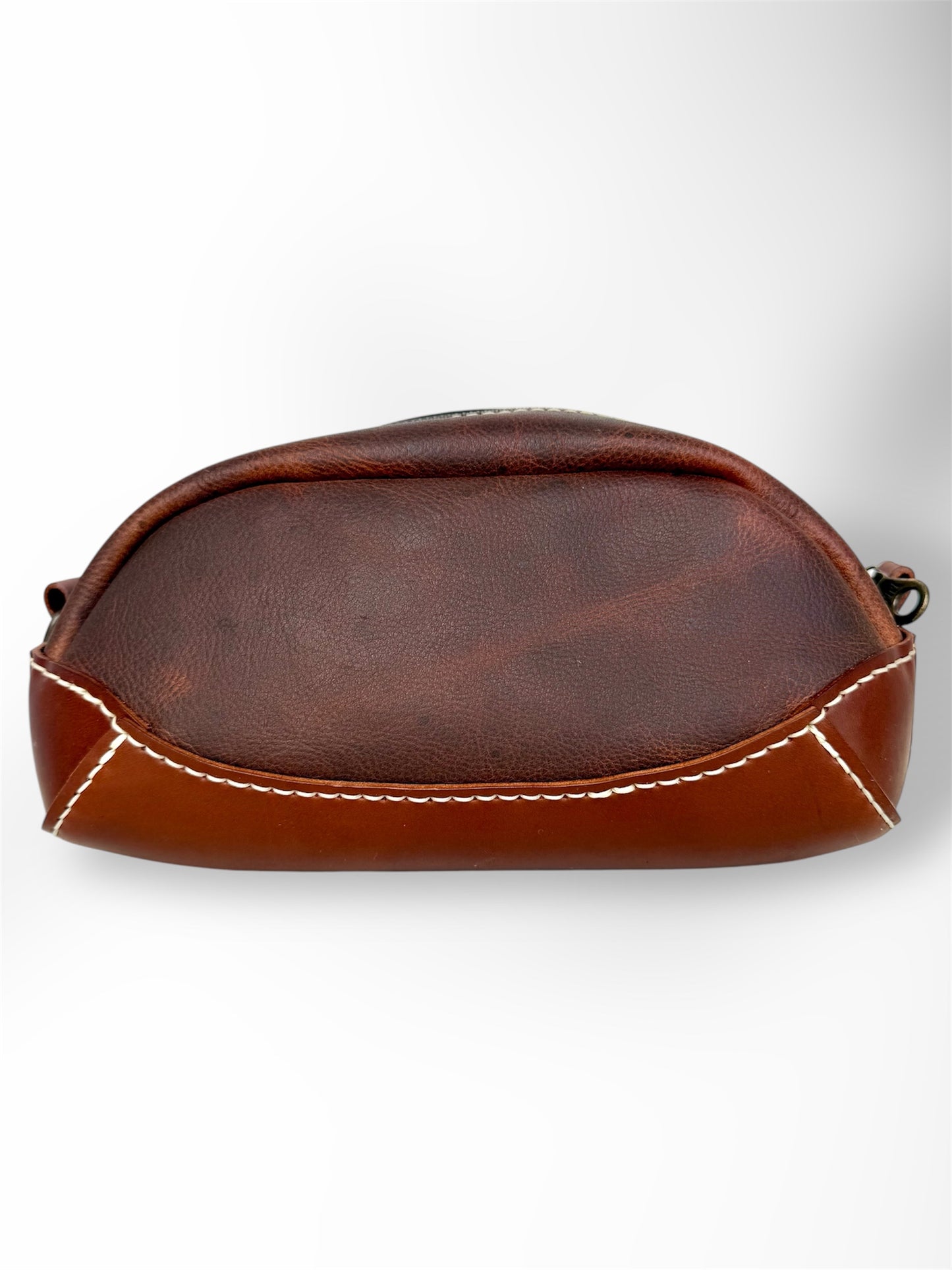 Men's Dopp Kit - Brown with White Thread