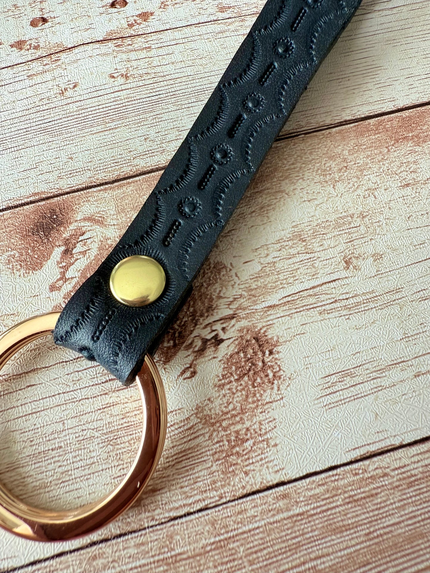 Leather Keychains - Brass Hardware 
