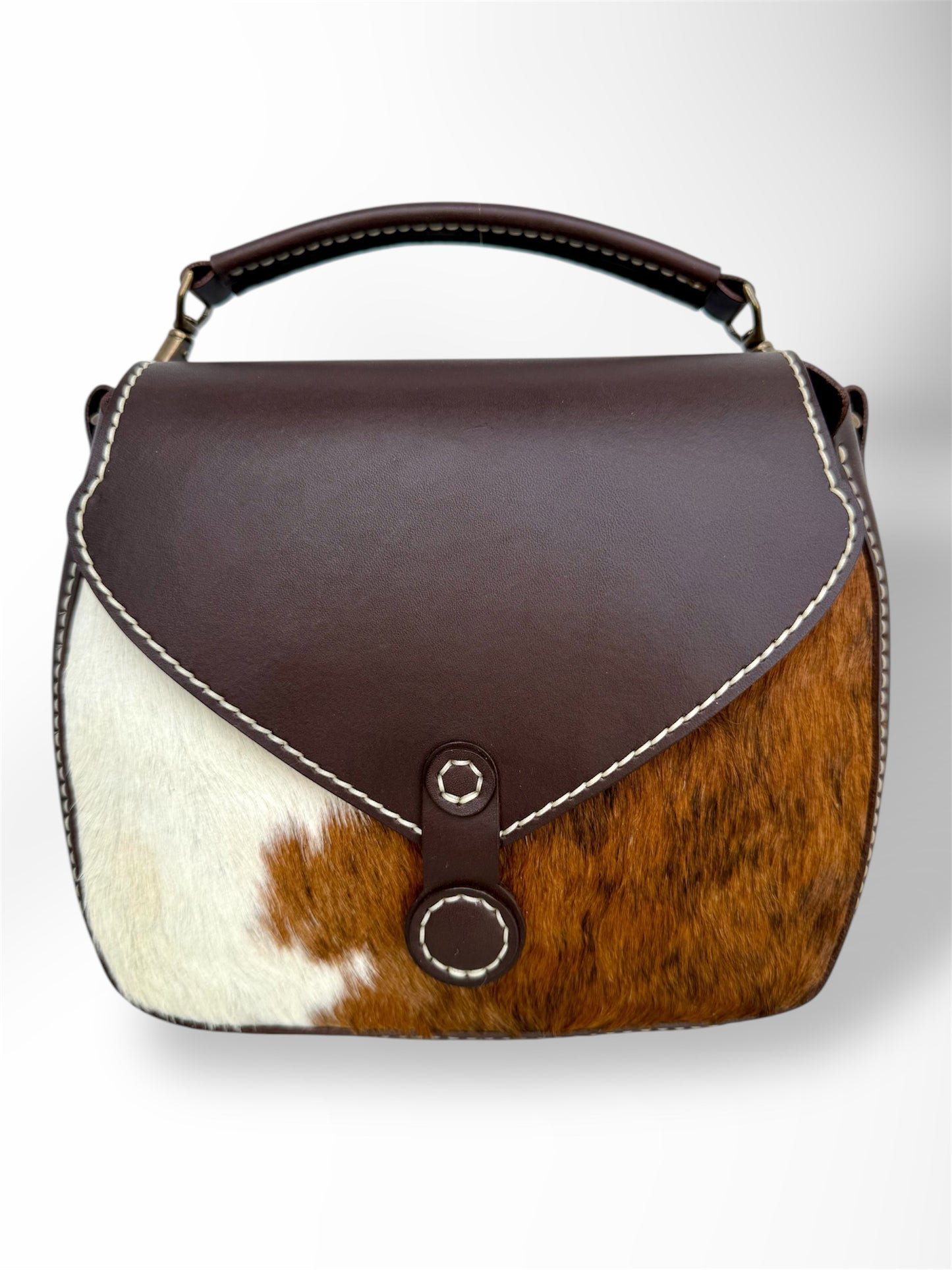 Hair-On-Hide Crossbody Saddle Bag