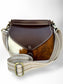 Hair-On-Hide Crossbody Saddle Bag