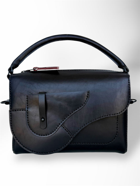 Black Moto Handbag