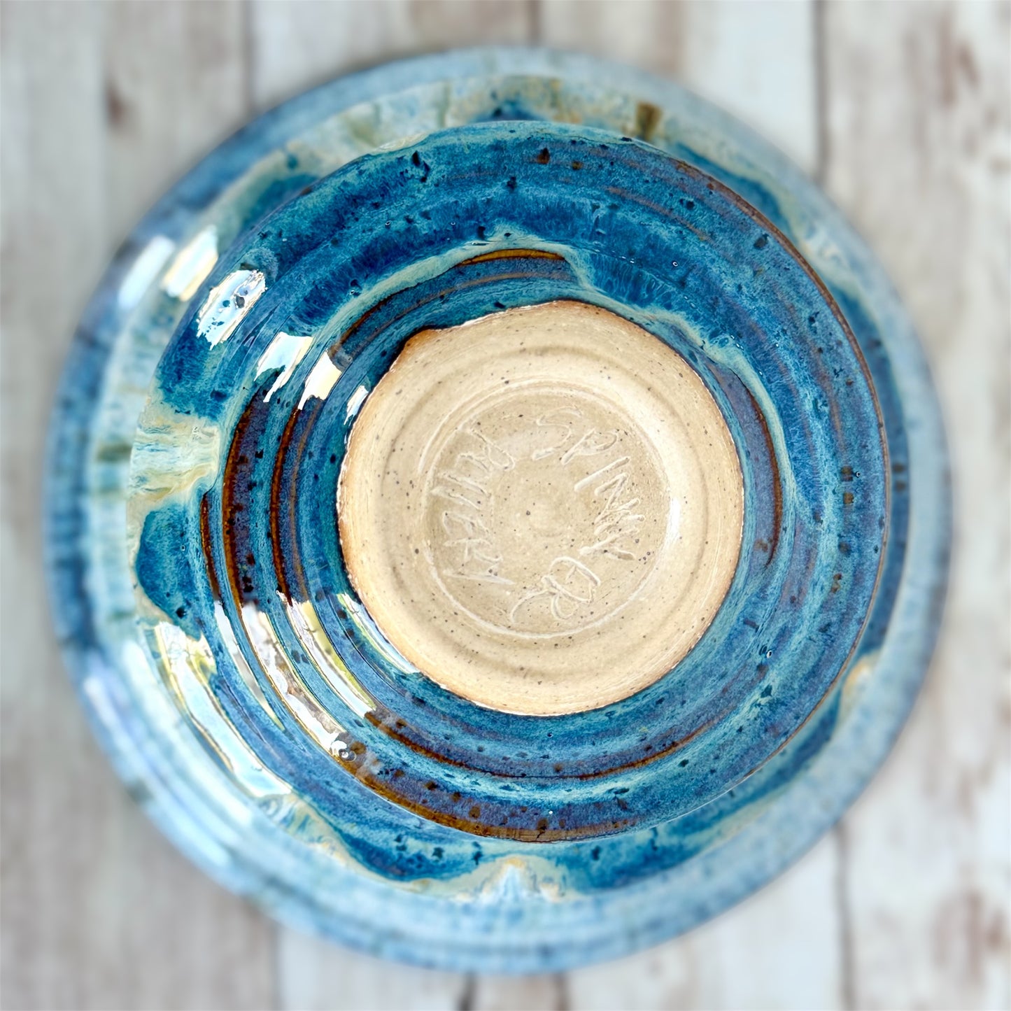 Cobalt Blue Spiral Bowl