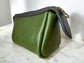 Leather Toiletries Bag - Deep Green, L